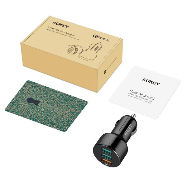 AUKEY Car Charger with Quick Charge 3.0 & 2 USB Ports - CC-T11 - Image 6