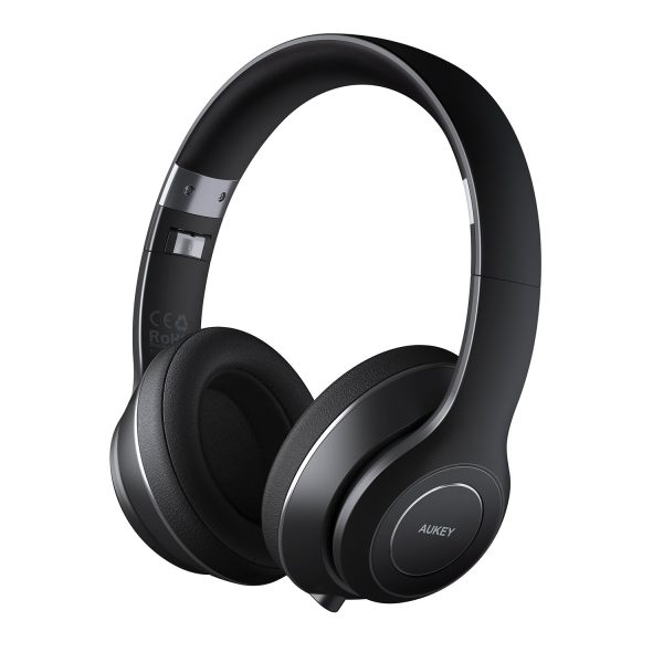 AUKEY Bluetooth Headphones, Foldable On-Ear Wireless Headphones with 18-Hour Playtime and Built-in Microphone - EP-B52 - Image 1
