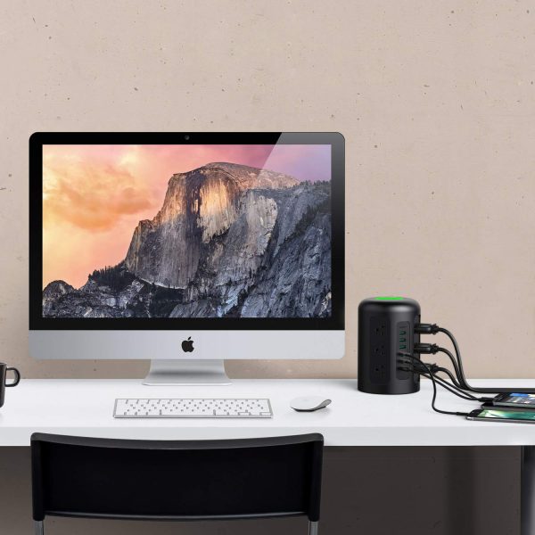 71Ym63ktRvL._SL1500_ AUKEY Power Strip Surge Protector, 6 USB Ports and 12 AC Outlets with 5 Foot Heavy Duty Extension Cord - PA-S14 - Image 7