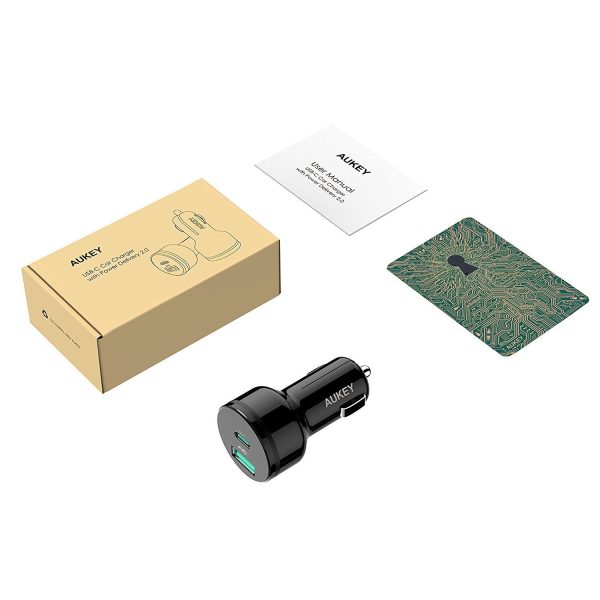 AUKEY Car Charger with Power Delivery, 27W USB-C & 5V/2.4A USB Dual Port Output - CC-Y7 - Image 4