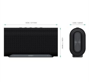 AUKEY Eclipse Wireless Speaker 20 W with 12 Hours Playtime, Enhanced Bass with Dual Passive Radiators/Subwoofers and Woven Fabric Surface for Echo Dot - SK-M30 - Image 7