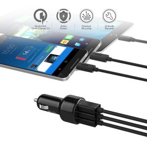 AUKEY Car Charger with Quick Charge 3.0 & 2 USB Ports - CC-T11 - Image 7