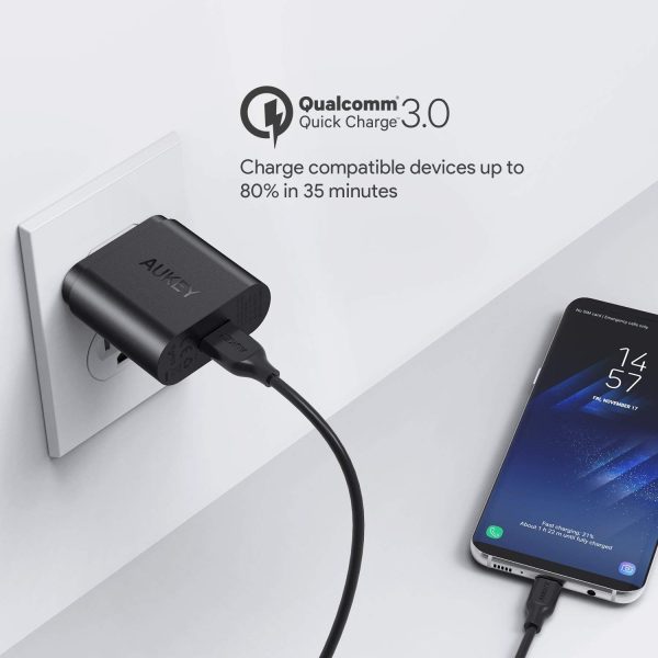 AUKEY Quick Charge 3.0 18W USB Wall Charger - PA-T9 - Image 8