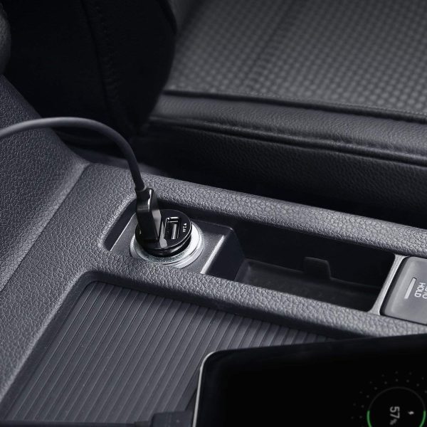 AUKEY Car Charger, Flush Fit Dual Port 24W/4.8A Output - CC-S1 - Image 7