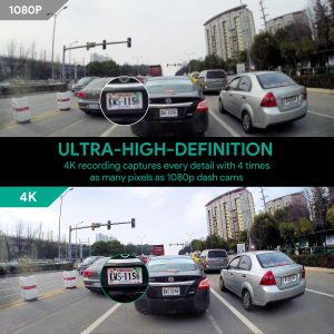 AUKEY 4K Dash Cam with 6-Lane Wide-Angle Lens Dashboard Camera Recorder with HDR, Loop Recording, G-Sensor, and Additional 2-Port USB Car Charger - DR02J - Image 9