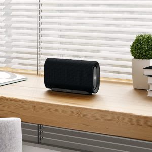 AUKEY Eclipse Wireless Speaker 20 W with 12 Hours Playtime, Enhanced Bass with Dual Passive Radiators/Subwoofers and Woven Fabric Surface for Echo Dot - SK-M30 - Image 2