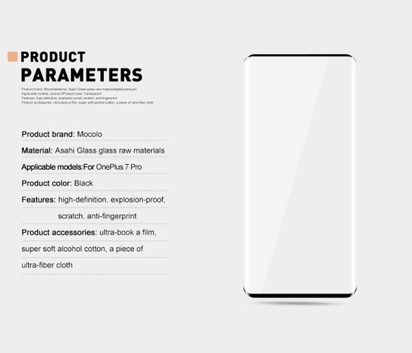 HTB1h09nbBSD3KVjSZFqq6A4bpXaJ OnePlus 7 Pro 3D Glass Protector Full Glue Edge to Edge Tempered - Black - Image 8