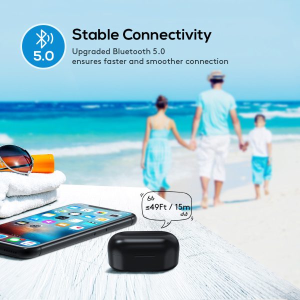 MPOW T6 True Wireless Earbuds Upgraded Version with 3D Hifi Sound, CVC 8.0 Noise Cancellation 19 Hour Battery - Image 5