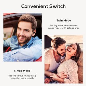 MPOW T6 True Wireless Earbuds Upgraded Version with 3D Hifi Sound, CVC 8.0 Noise Cancellation 19 Hour Battery - Image 2