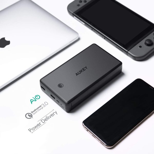 Aukey V2 30000mAh Qualcomm Quick Charge 3.0 Power Bank USB C Power Delivery PD 2.0 - PB-Y7 - Image 5