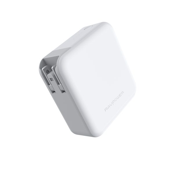 f87f7a5522 RAVPower 2 in 1 Wall & Portable Charger 5000 mAh - US Plug - White - RP-PB101 - Image 5