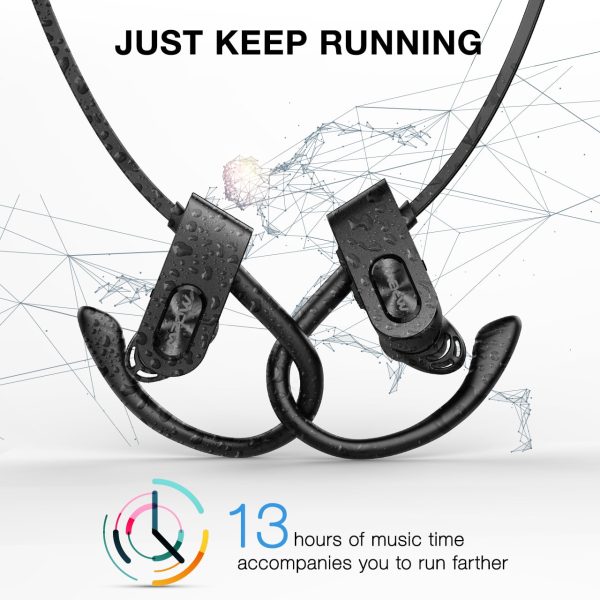 mpbh313ab_paus_b1_v0_uIaM5 Flame 2 Bluetooth Earphones Sports Water Resistant MPOW - Black - Image 2