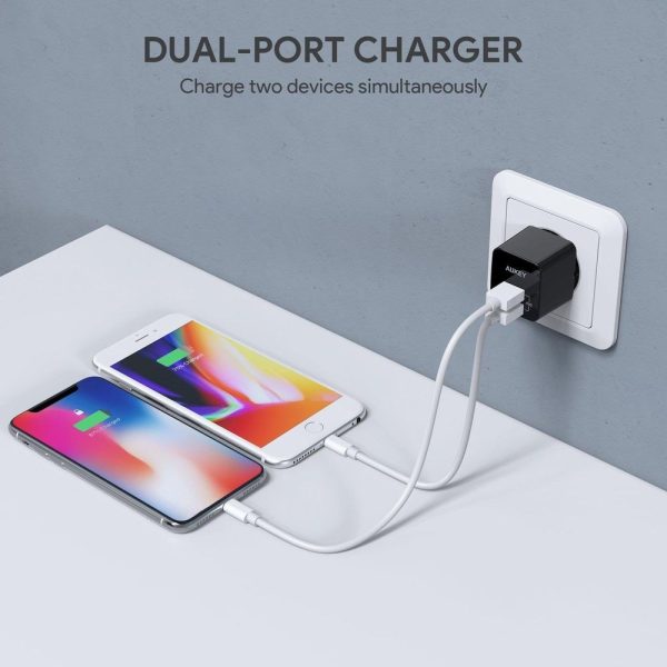 Aukey Mini Dual Port Wall Charger - PA-U32 - Image 4