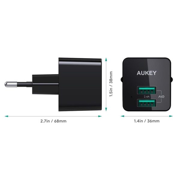 Aukey Mini Dual Port Wall Charger - PA-U32 - Image 6