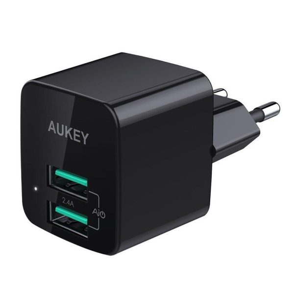 pa-u32pa-u32 Aukey Mini Dual Port Wall Charger - PA-U32 - Image 1