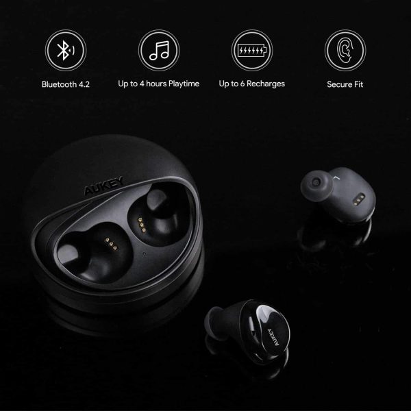 Aukey TWS True Wireless Stereo Earbuds With Charging Case - EP-T1 - Image 7