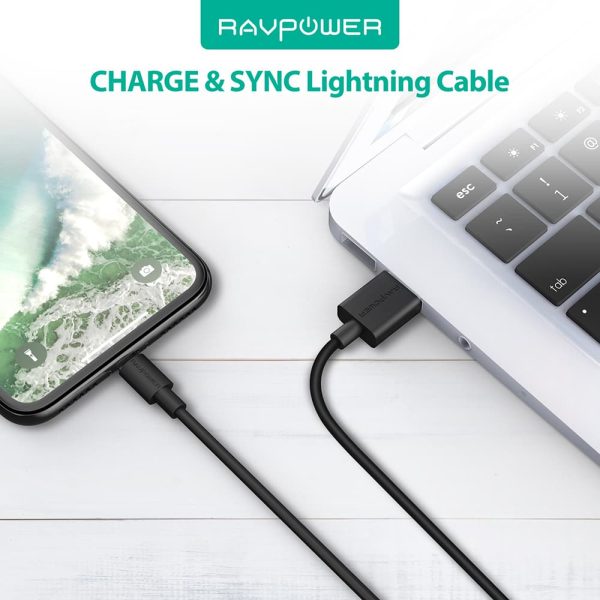 Premium Lightning Cable MFi Certified - 0.2 M - 0.65 Feet - Black - RP-CB029 by Ravpower - Image 5