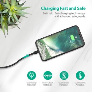 Premium Lightning Cable MFi Certified - 0.2 M - 0.65 Feet - Black - RP-CB029 by Ravpower - Image 4