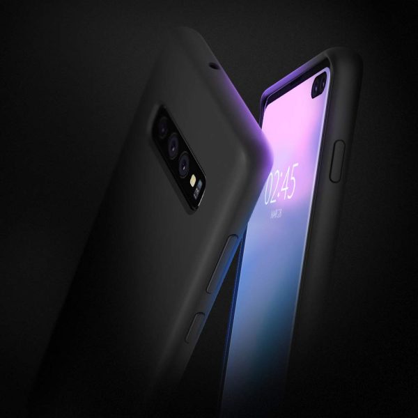 Galaxy S10 Plus Case Silicone Fit by Spigen - Black - 606CS25783 - Image 3
