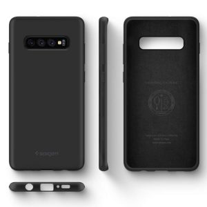 Galaxy S10 Plus Case Silicone Fit by Spigen - Black - 606CS25783 - Image 5