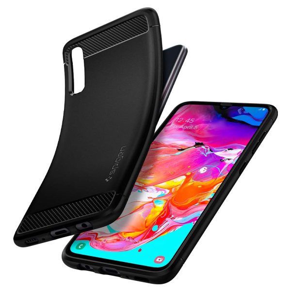61SDTAemGLL._SL1000_ Spigen Samsung Galaxy A70 Rugged Armor Matte Black - Image 7