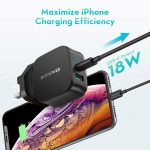 18 W USB C Power Delivery Charger & Quick Charge 3.0 Dual Port Wall Charger by RAVPower - Black - RP-PC108 - UK Plug - Image 6