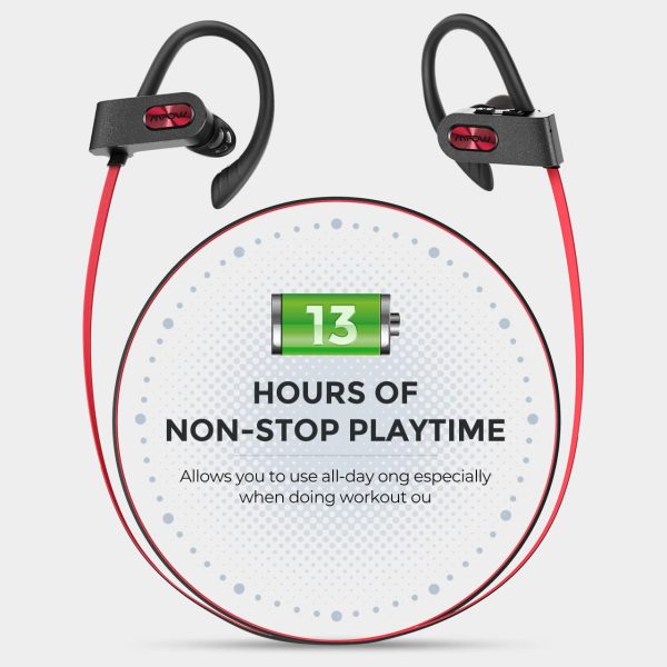 mpbh313ar_paen_b2_v0_gOWc8 Flame 2 Bluetooth Earphones Sports Water Resistant by MPOW - Red - Image 3