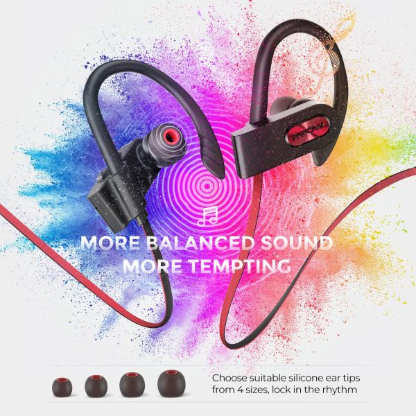 mpbh313ar_paen_b5_v0_tLOLI Flame 2 Bluetooth Earphones Sports Water Resistant by MPOW - Red - Image 6