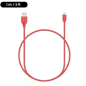 ravpower lightning cable red 1 meter