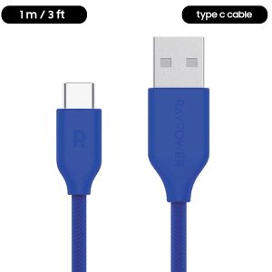 type c cable blue braided