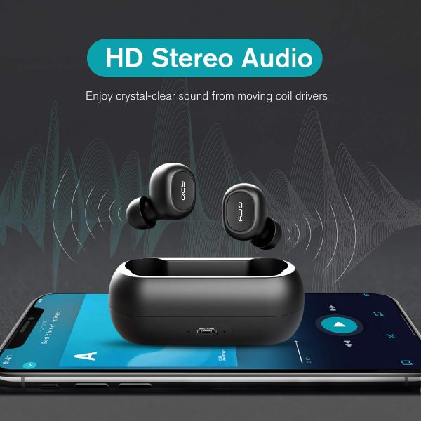719X6IECyyL._SL1500_ T1C Upgraded True Wireless Earbuds Bluetooth 5.0 by QCY - Black - Image 6
