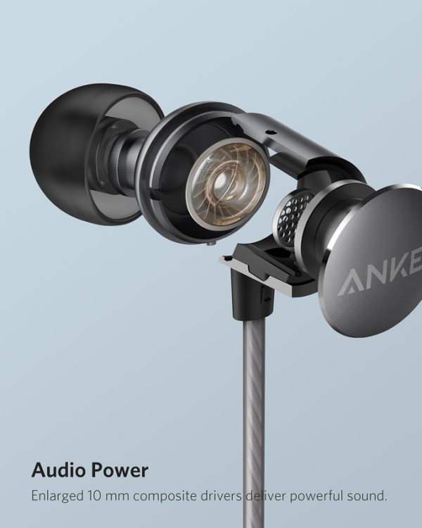 Anker Soundbuds Verve Built-In Microphone - Black/Gray - A3801YF2 - Image 2