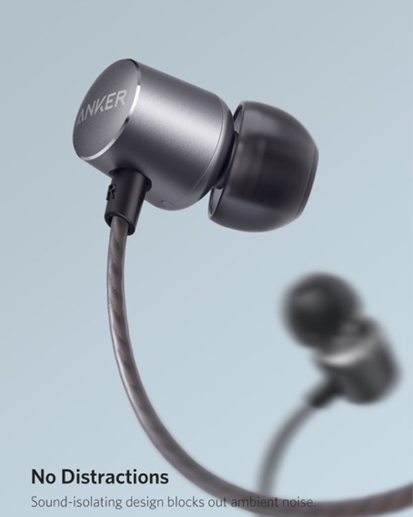 Anker Soundbuds Verve Built-In Microphone - Black/Gray - A3801YF2 - Image 4
