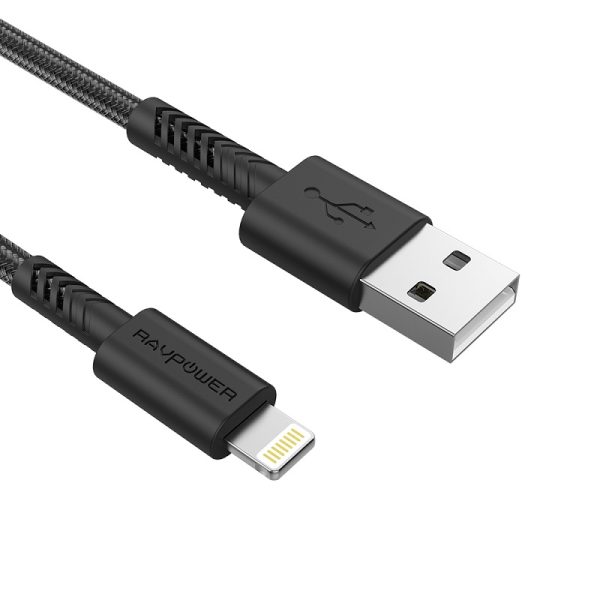 Braided Lightning Cable MFi Certified - 2 M - 6 Feet - Black - RP-CB042 by Ravpower - Image 4