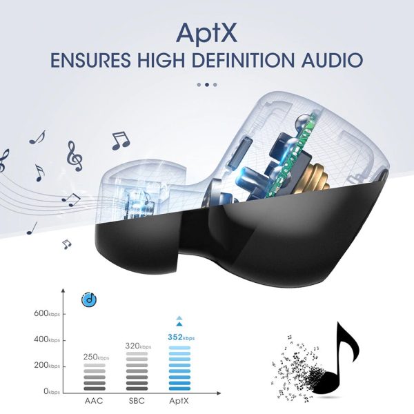 HTB1c31vac_vK1Rjy0Foq6xIxVXaK True Wireless Earphones T5 / M5 Updated Version by MPOW with Qualcomm aptX, CVC 8.0 Noise Cancellation 36 Hour Battery - Image 6