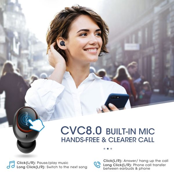 htb1useuacnrk1rkhfrd_ysulU True Wireless Earphones T5 / M5 Updated Version by MPOW with Qualcomm aptX, CVC 8.0 Noise Cancellation 36 Hour Battery - Image 5
