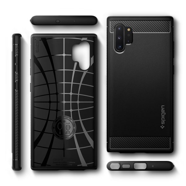 id_note10_plus_ra_06 Galaxy Note 10 Plus Case Rugged Armor - Matte Black - 627CS27331 - Image 9