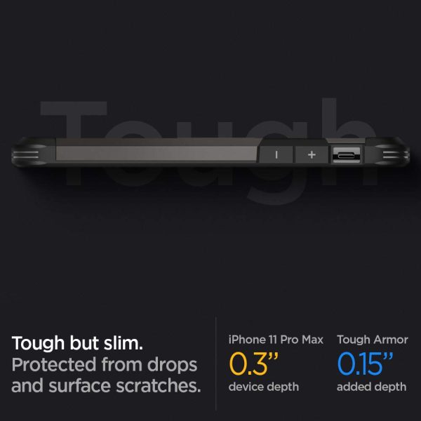 iPhone 11 Pro Max Tough Armor XP Case by Spigen Gunmetal 075CS27428 - Image 7