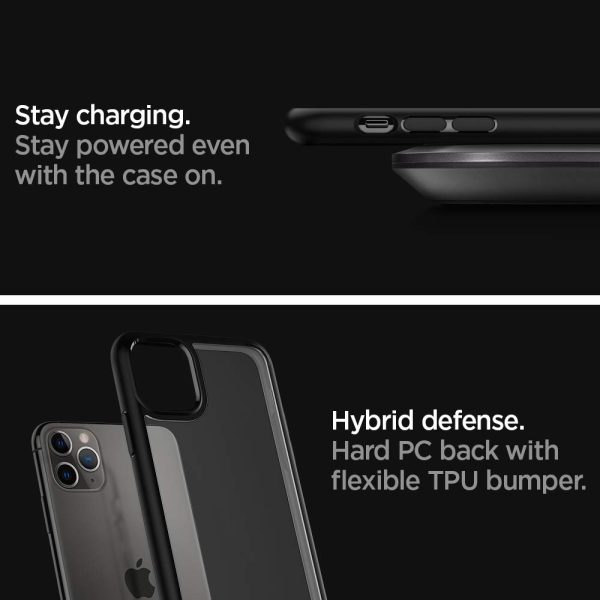 iPhone 11 Pro Max Ultra Hybrid Case by Spigen Matte Black 075CS27136 - Image 12