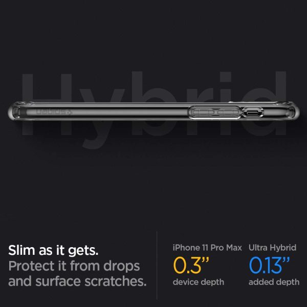 51JerK+KnnL._SL1000_ iPhone 11 Pro Max Ultra Hybrid Case by Spigen Crystal Clear 075CS27135 - Image 5