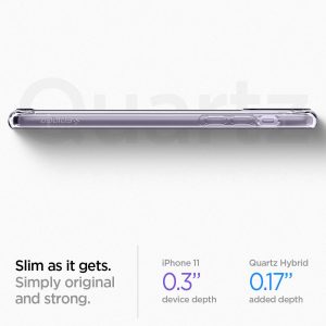 iPhone 11 Quartz Hybrid Case by Spigen Crystal Clear 076CS27187 - Image 3