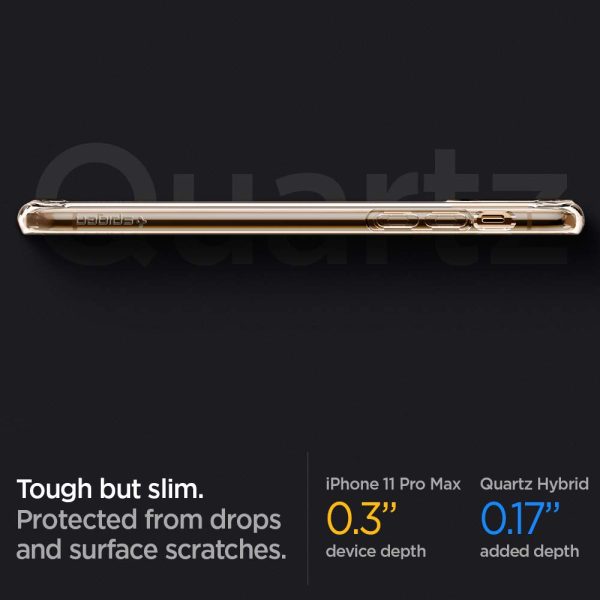iPhone 11 Pro Max Quartz Hybrid Case by Spigen Crystal Clear 075CS27425 - Image 3