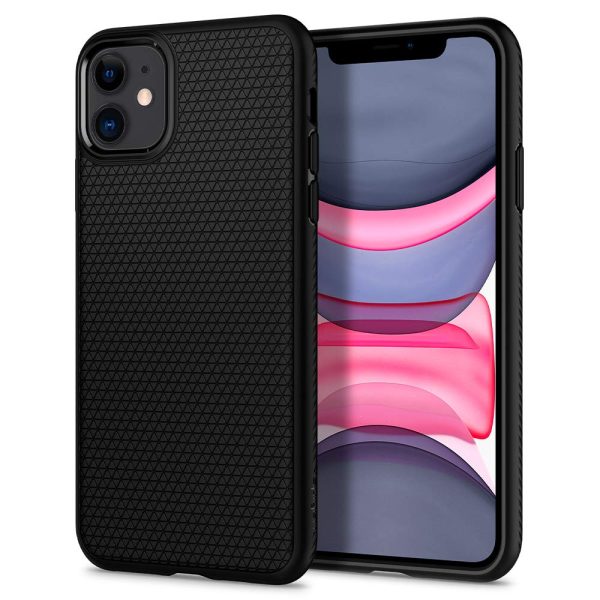 iPhone 11 Liquid Air Case by Spigen Matte Black 076CS27184 - Image 2