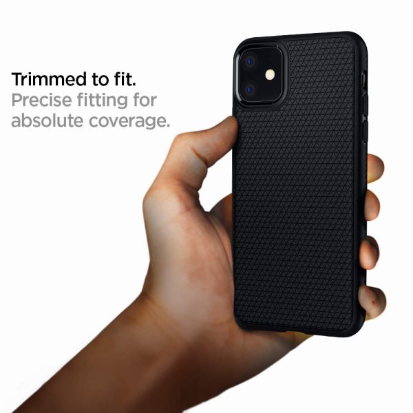 iPhone 11 Liquid Air Case by Spigen Matte Black 076CS27184 - Image 6