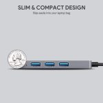 AUKEY USB A Hub 4 Port USB 3.0 Fast Data Transfer - CB-H36 - Silver - Image 7