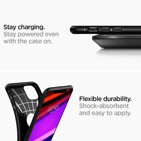 61nVOa4+K0L._AC_SL1000_ iPhone 11 Pro Rugged Armor Case by Spigen Matte Black 077CS27231 - Image 3