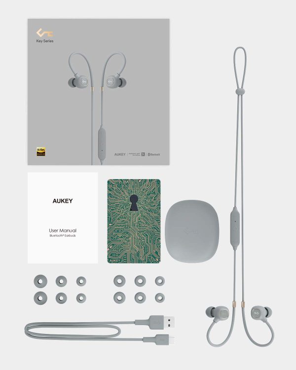 AUKEY High Definition Dual Driver Wireless Earbuds - EP-B80 - Gray - Image 4