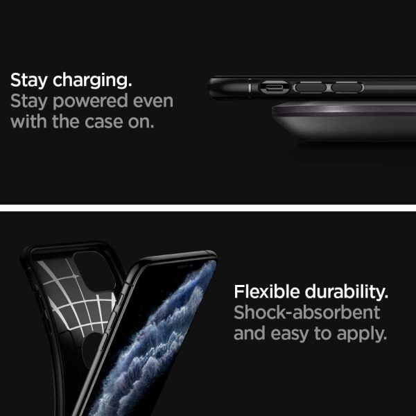 iPhone 11 Pro Max Rugged Armor Case by Spigen Matte Black 075CS27133 - Image 6