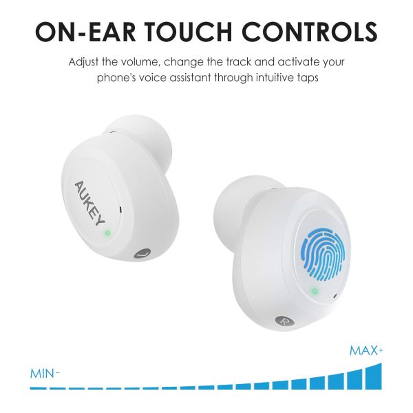 AUKEY True Wireless Earbuds with BT 5.0 & HIFI Sound - EP-T16S - White - Image 4