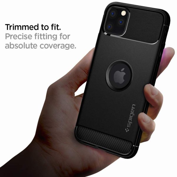 61vtUNfRvXL._AC_SL1000_ iPhone 11 Pro Rugged Armor Case by Spigen Matte Black 077CS27231 - Image 5